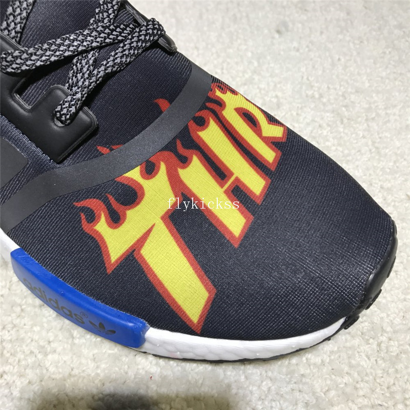 Thrasher X Adidas NMD Black Real Boost